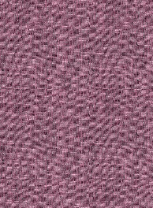 European Orchid Purple Linen Shirt - Half Sleeves - Click Image to Close