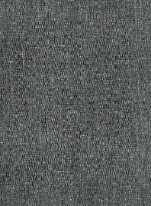 European Ash Gray Linen Shirt - Half Sleeves
