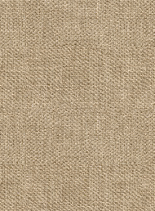 European Beige Linen Shirt - Full Sleeves