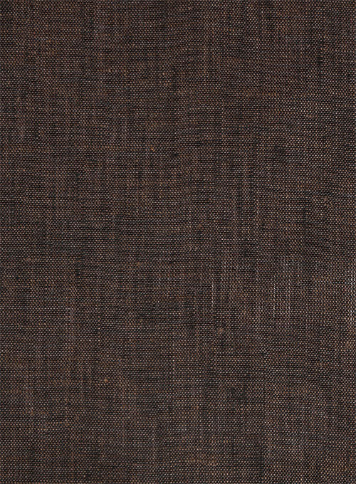 European Dark Brown Linen Shirt - Full Sleeves
