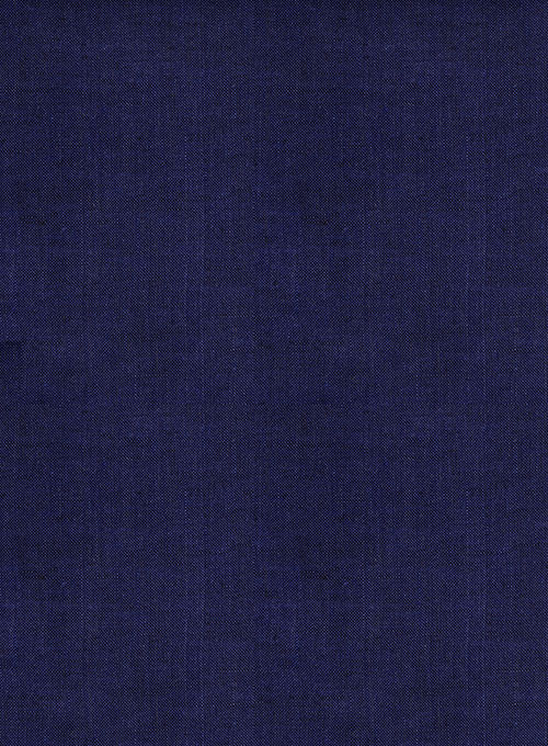 European Indigo Blue Linen Shirt - Half Sleeves