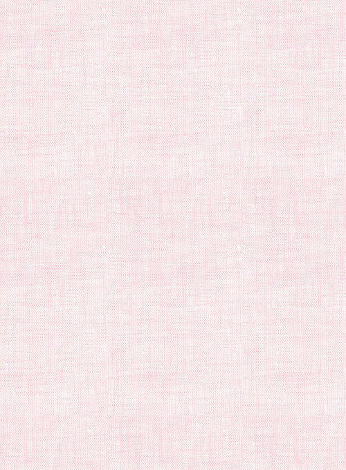 European Pink Linen Shirt - Half Sleeves