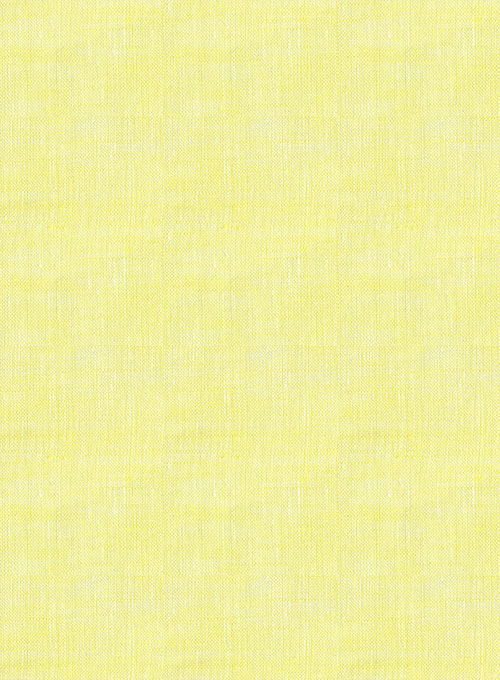 European Yellow Linen Shirt - Half Sleeves