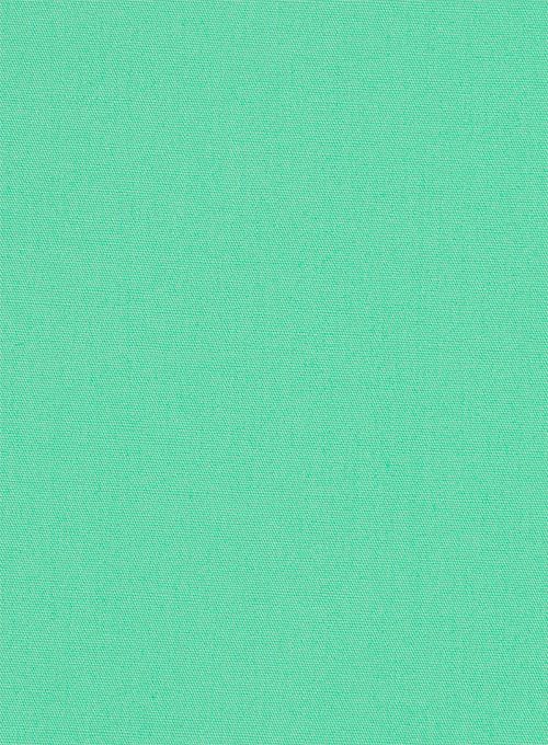 Fern Green Stretch Poplene Shirt - Half Sleeves