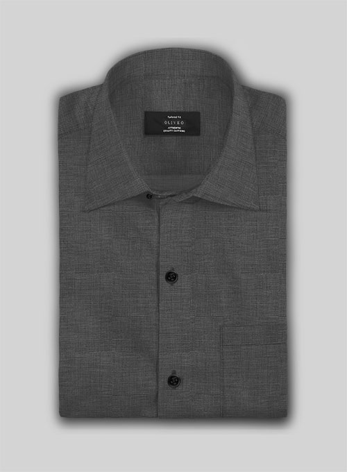 Filafil Poplene Gray Shirt - Half Sleeves