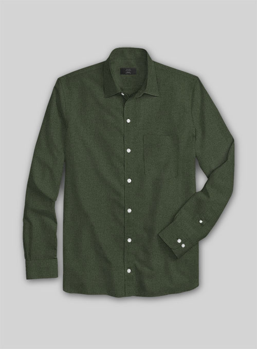 Forest Green Stretch Poplene Shirt