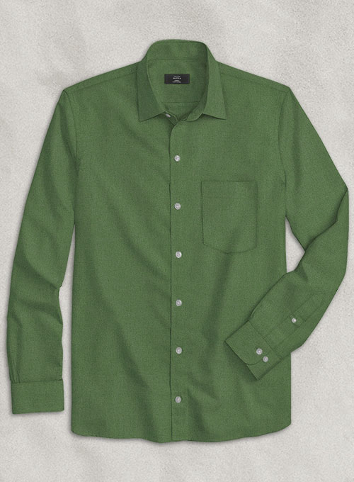 Forest Green Stretch Poplene Shirt