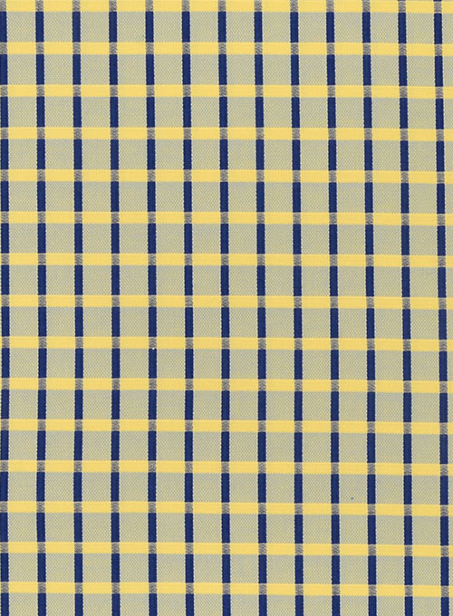 Giza Bar Yellow Cotton Shirt - Full Sleeves