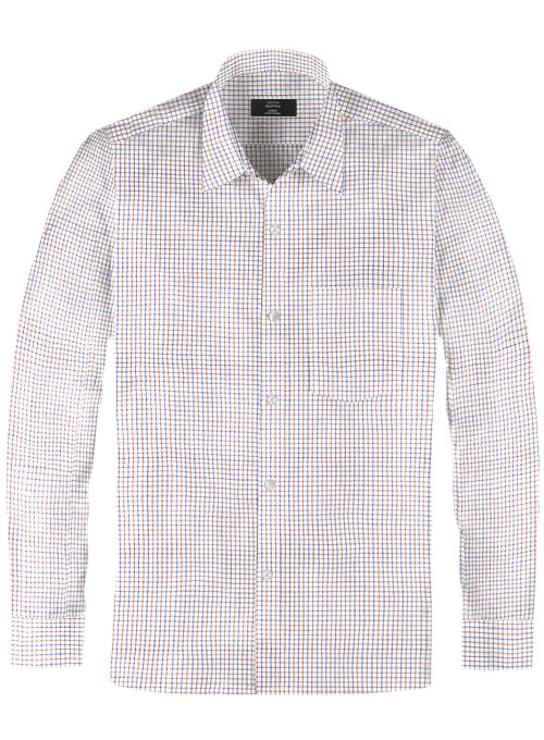 Giza Bon White Cotton Shirt - Full Sleeves