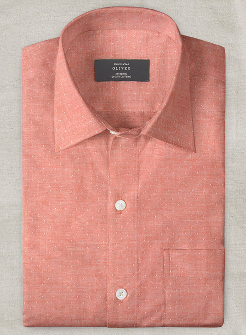 Giza Fazer Pink Cotton Shirt - Half Sleeves