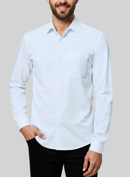 Giza Light Blue Cotton Shirt- Full Sleeves