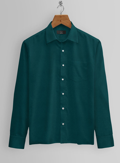 Giza Teal Cotton Shirt- Full Sleeves