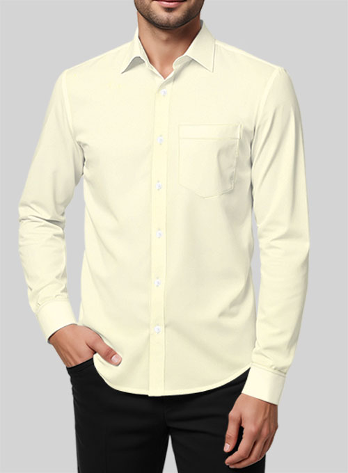 Giza Yellow Cotton Shirt- Full Sleeves