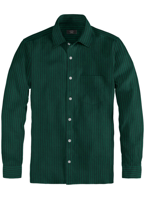 Imperia Green Stripes Shirt - Full Sleeves