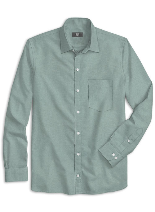 Italian Cotton Canyon Green Shirt