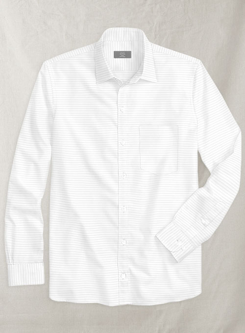Italian Cotton White Enigi Shirt