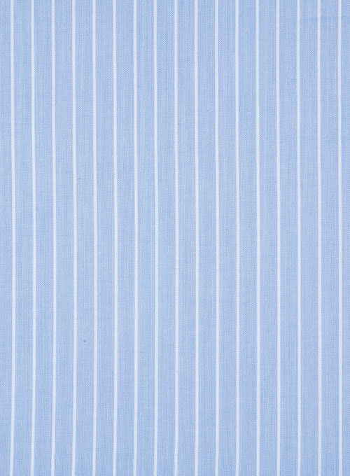 Italian Cotton Blue Stripes Shirt - Half Sleeves