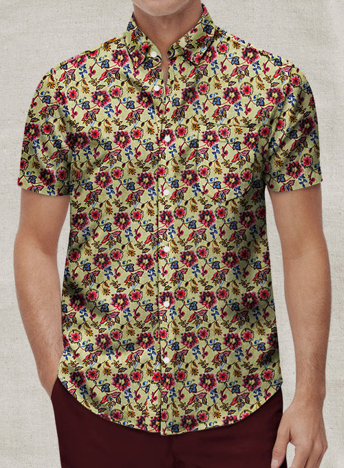 Italian Linen Omigez Shirt  - Half Sleeves