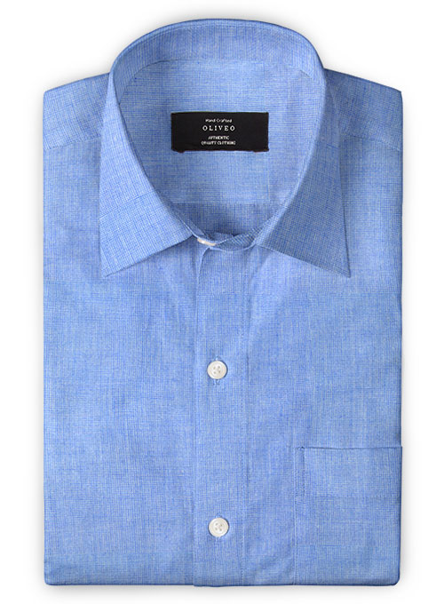 Italian Mid Blue Chambray Shirt