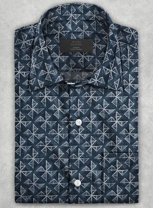 Italian Wind Mill Cotton Shirt - Half Sleeves