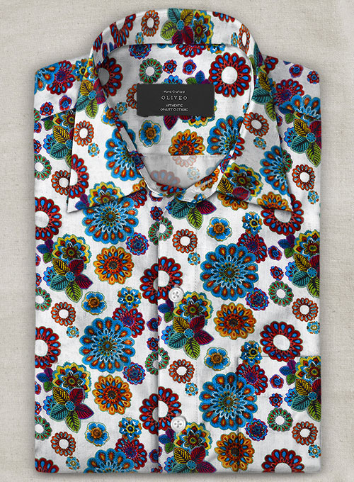 Italian Linen La Rona Shirt - Half Sleeves