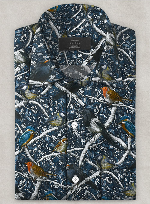 Italian Sparrow Cotton Shirt - Half Sleeves