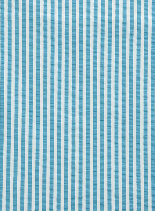 Italian Seersucker Light Blue Shirt