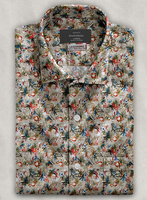 Leggiuno Linen Lain Shirt - Half Sleeves