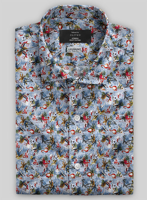 Leggiuno Linen Betazi Shirt - Half Sleeves