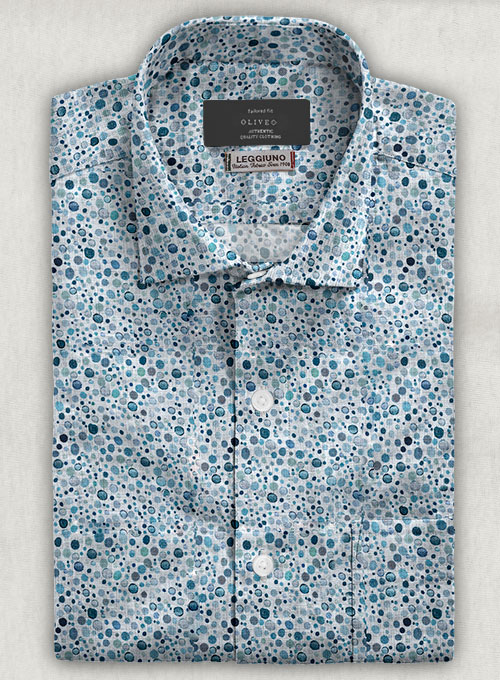 Leggiuno Linen Ello Shirt - Half Sleeves