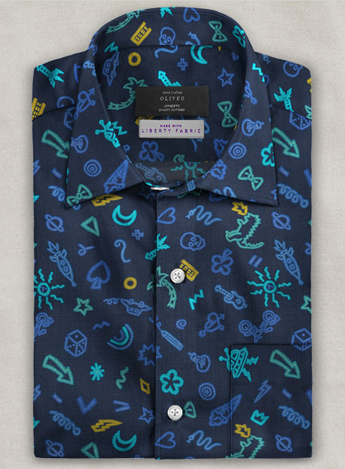 Liberty Taciti Cotton Shirt - Half Sleeves