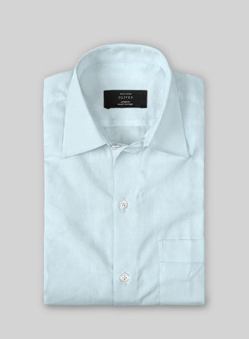 Light Blue Stretch Poplene Shirt - Half Sleeves