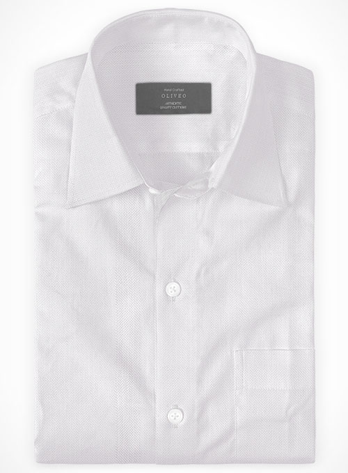 Light Gray Herringbone Cotton Shirt Light Gray Herringbone Cotton Shirt