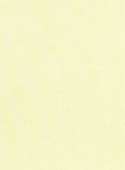 Naples Yellow Cotton Linen Shirt - Full Sleeves
