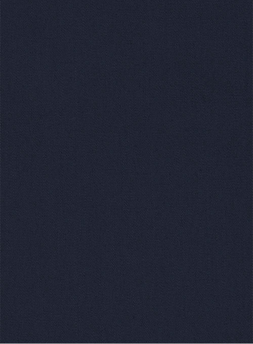 Navy Stretch Twill Shirt - Half Sleeves