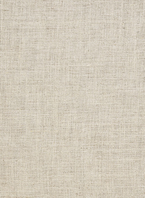 Oatmeal Beige Linen Shirt - Half Sleeves