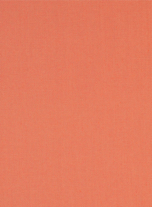 Orange Stretch Twill Shirt - Half Sleeves