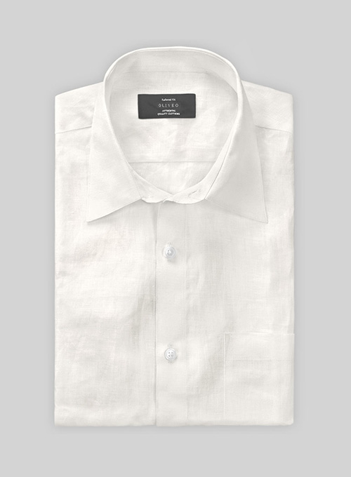 Pure Natural Linen Shirt - Half Sleeves