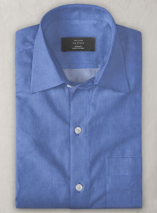 Royal Blue Luxury Twill Shirt- Half Sleeves