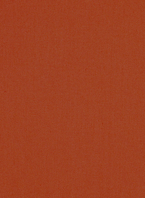 Rust Stretch Poplene Shirt - Half Sleeves