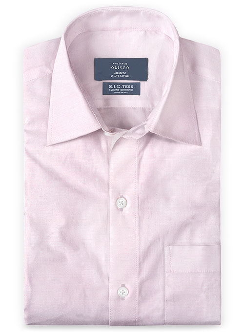 S.I.C. Tess. Italian Cotton Linen Light Pink Shirt : Made To Measure ...