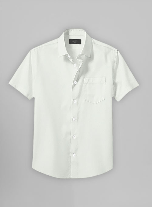 Silver Gray Stretch Poplene - Half Sleeves