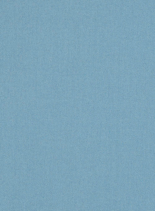 Azure Blue Stretch Poplene Shirt - Half Sleeves