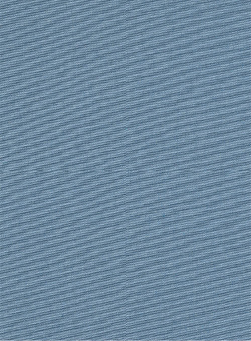 Azure Blue Stretch Poplene Shirt - Half Sleeves