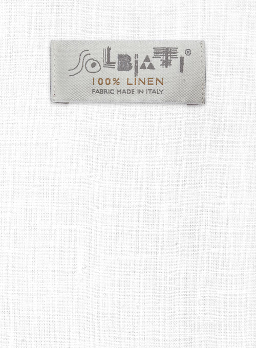 Solbiati White Linen Shirt - Half Sleeves