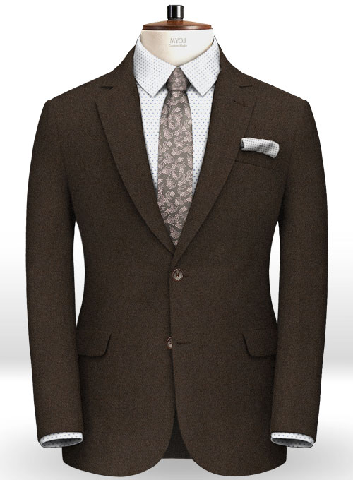Alpaca Brown Wool Suit