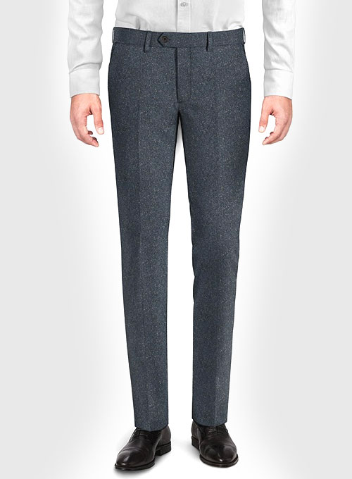 Arc Blue Herringbone Flecks Donegal Tweed Suit