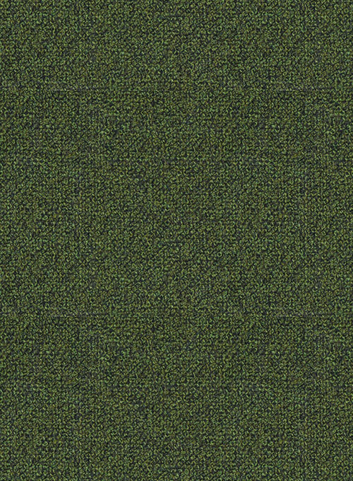 Basket Weave Green Tweed Overcoat