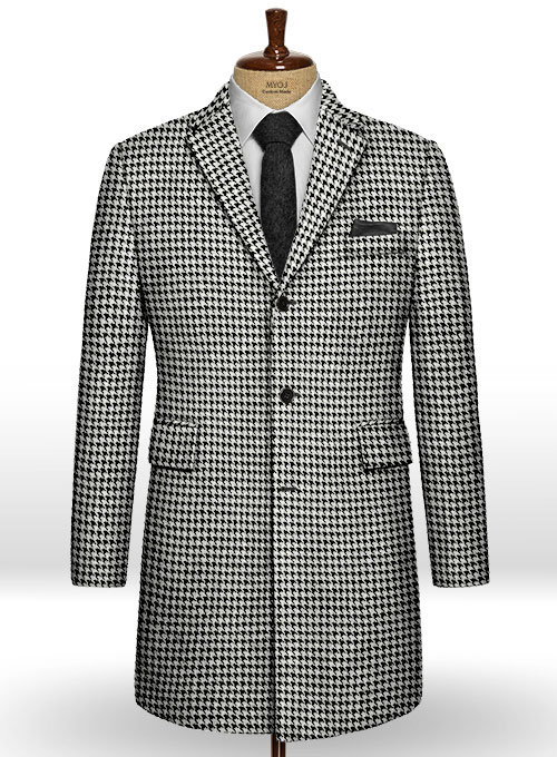 Big Houndstooth BW Tweed Overcoat Big Houndstooth BW Tweed Overcoat