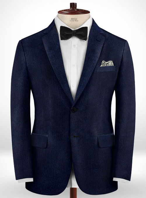 womens navy velvet suit